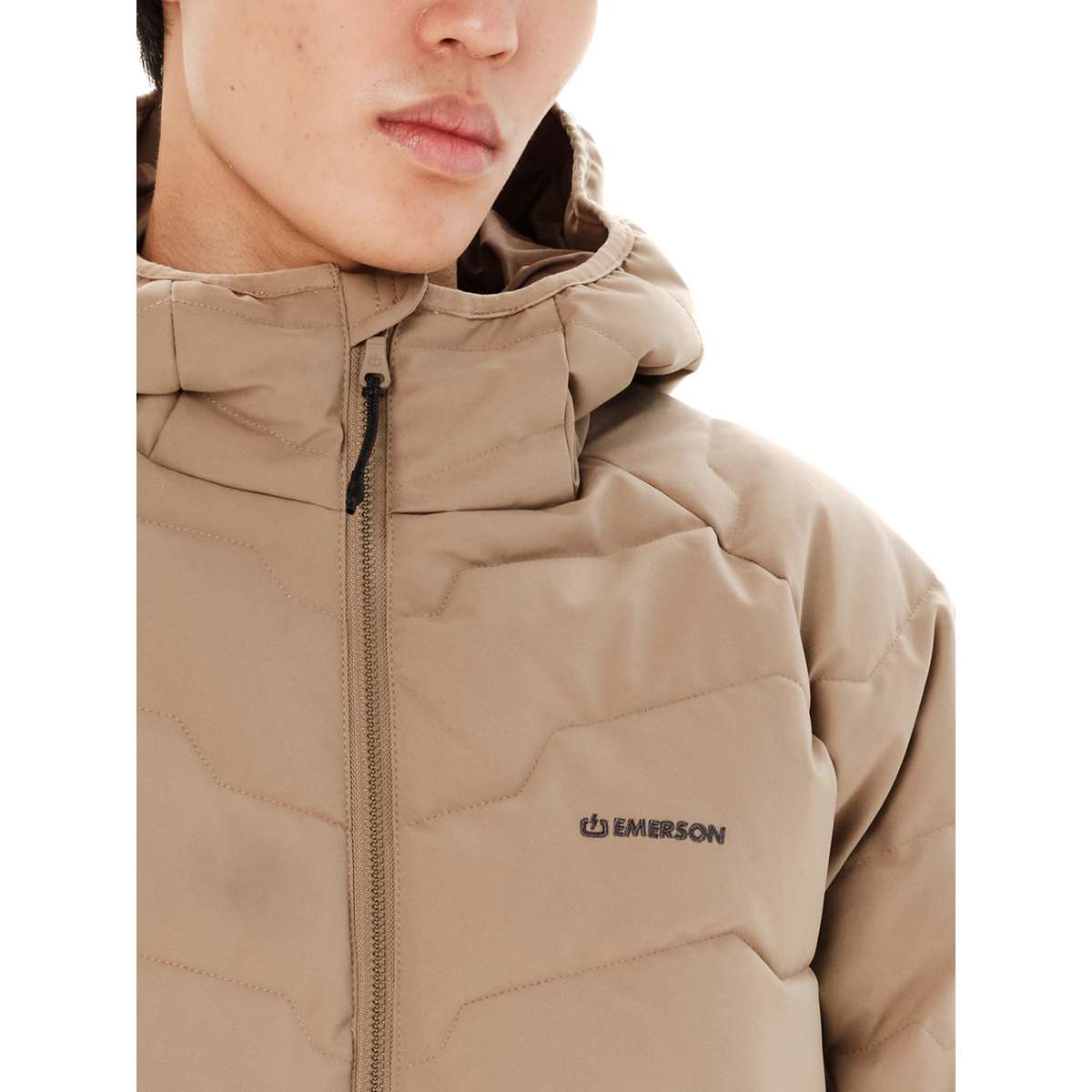 EMERSON MEN΄S REGULAR FIT HOODED PUFFER JACKET BEIGE