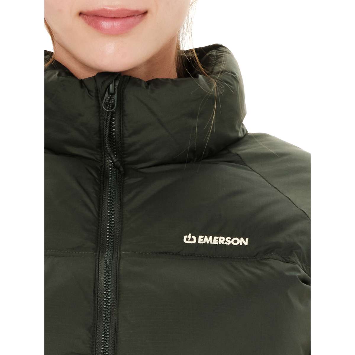 EMERSON WOMEN’S HOODED PUFFER JACKET PINE OLIVE