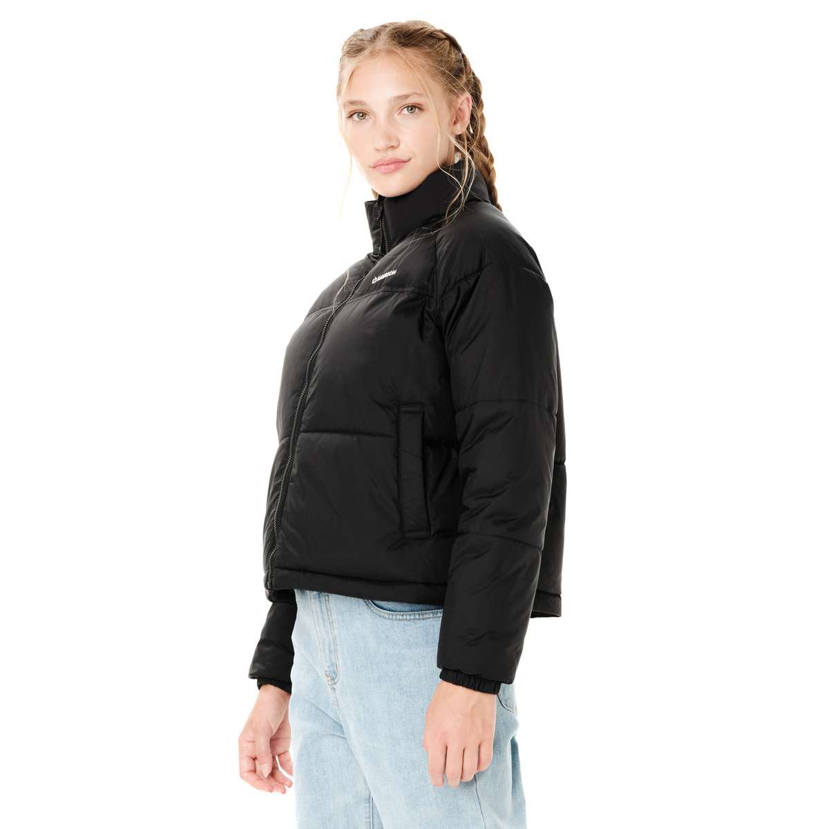 EMERSON WOMEN’S HOODED PUFFER JACKET BLACK