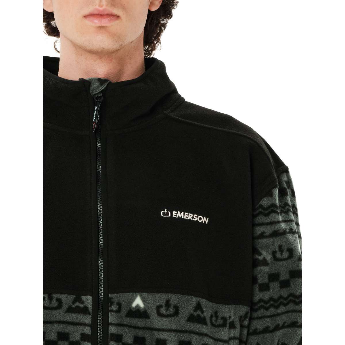 EMERSON MEN’S FULL ZIP FLEECE PR630 FOREST GREEN/BLACK
