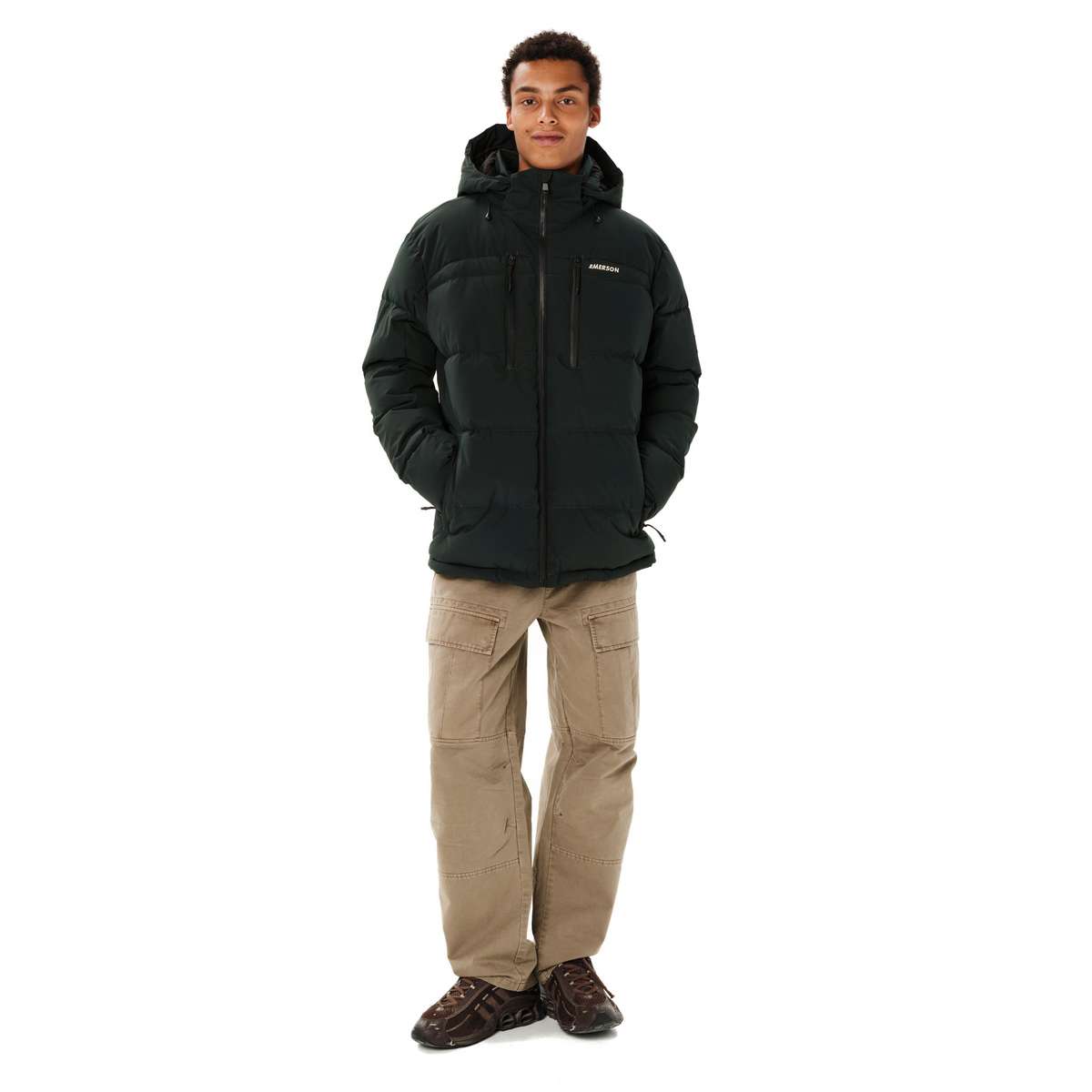 EMERSON MEN΄S PUFFER JACKET WITH DETACHABLE HOOD POLYESTER FOREST - Πράσινο - L