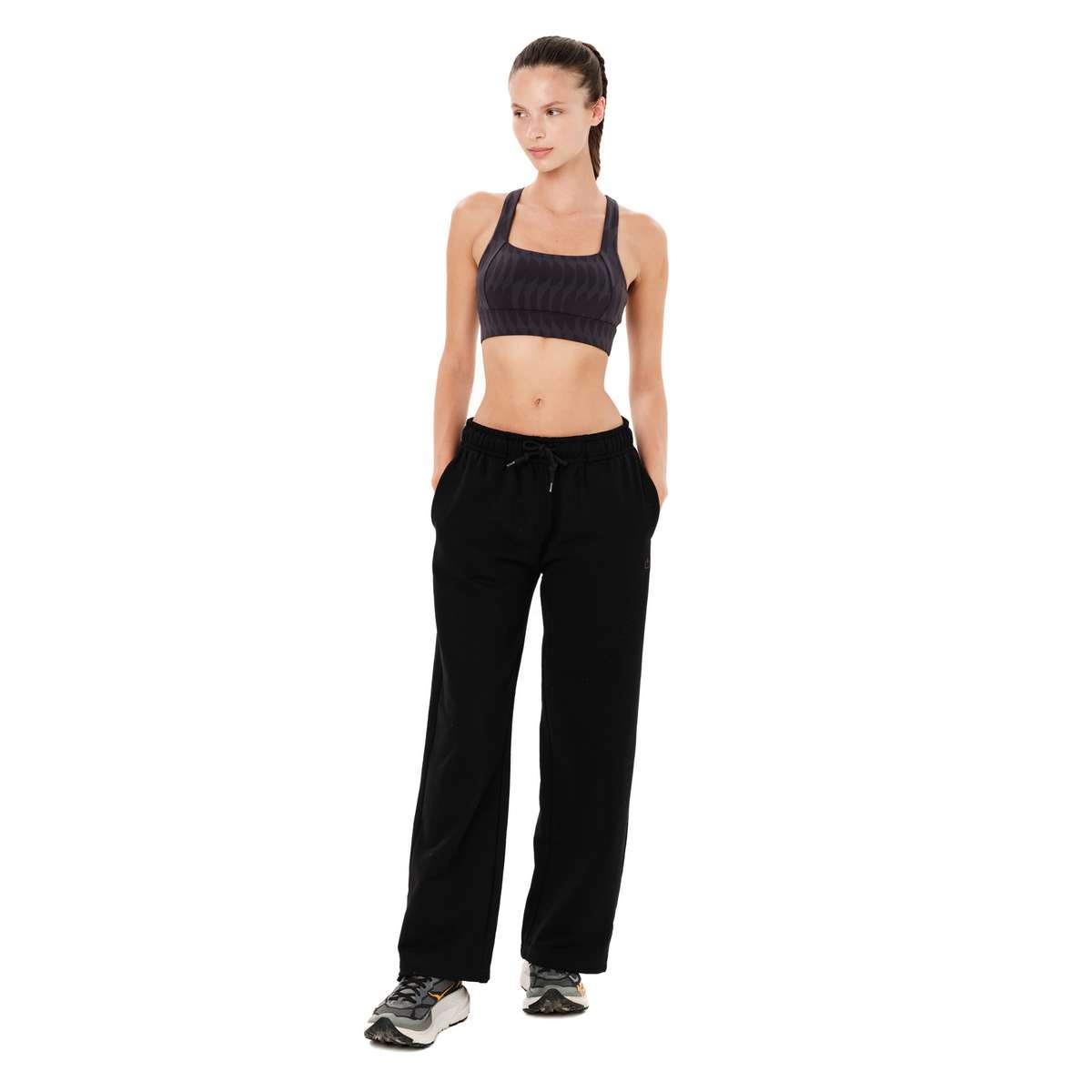 EMERSON WOMEN’S SWEAT PANTS LOOSE FIT COTTON BLACK