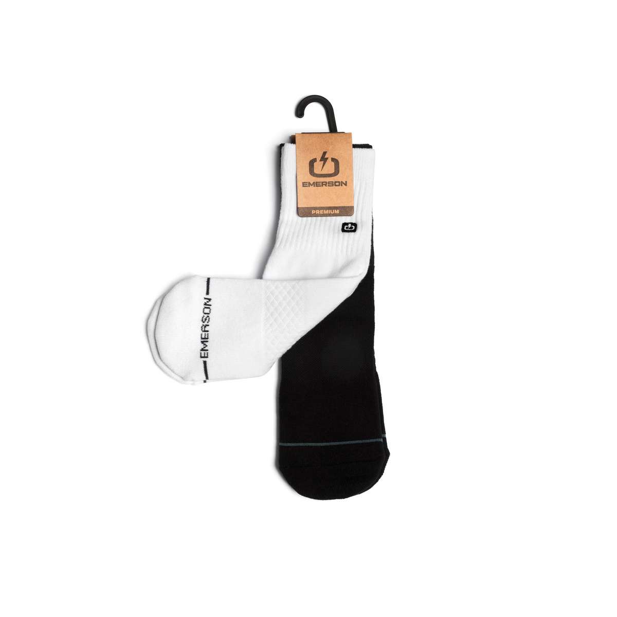 ΚΑΛΤΣΕΣ EMERSON BASIC MID CREW 2-PACK 241.EU08.43 WHITE/BLACK