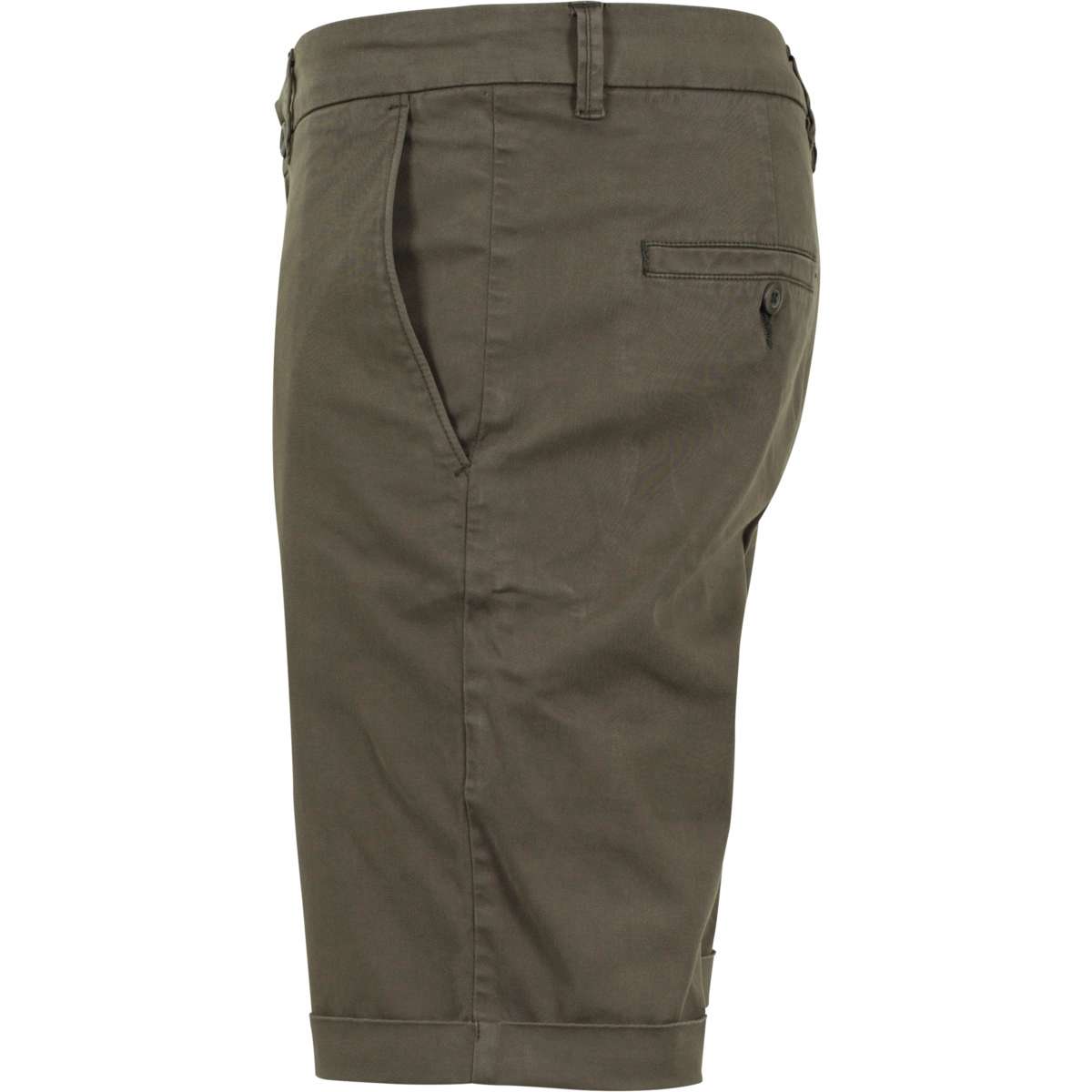 URBAN CLASSICS MEN’S REGULAR FIT COTTON STRETCH TURNUP CHINO SHORTS TB1264 DARK OLIVE
