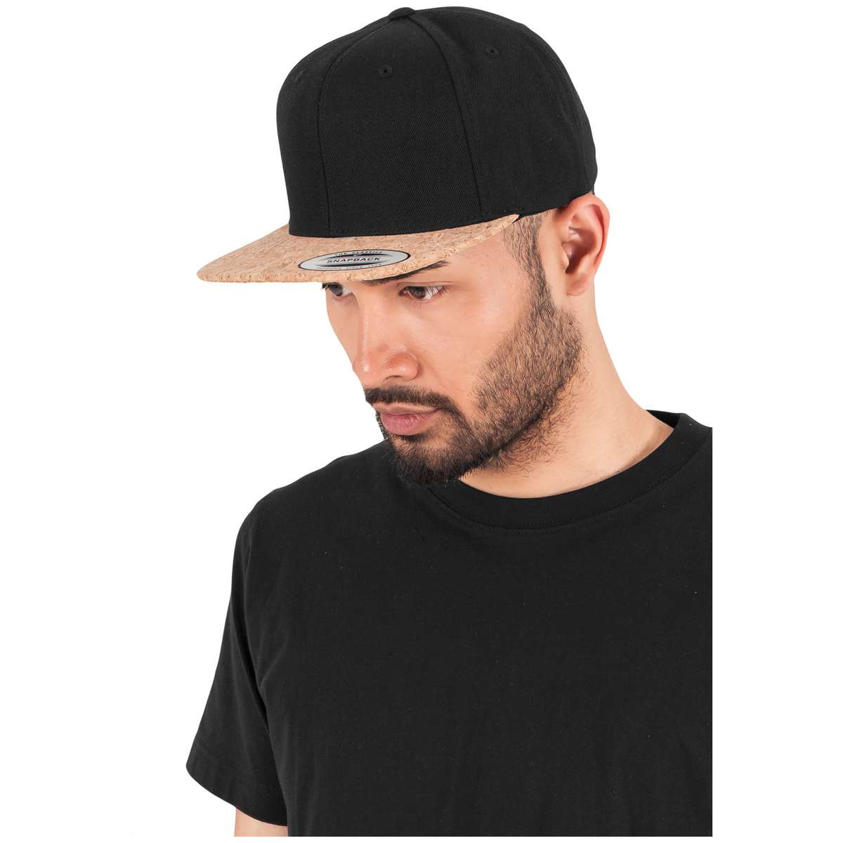 FLEXFIT UNISEX CORK SNAPBACK 6089CO BLACK