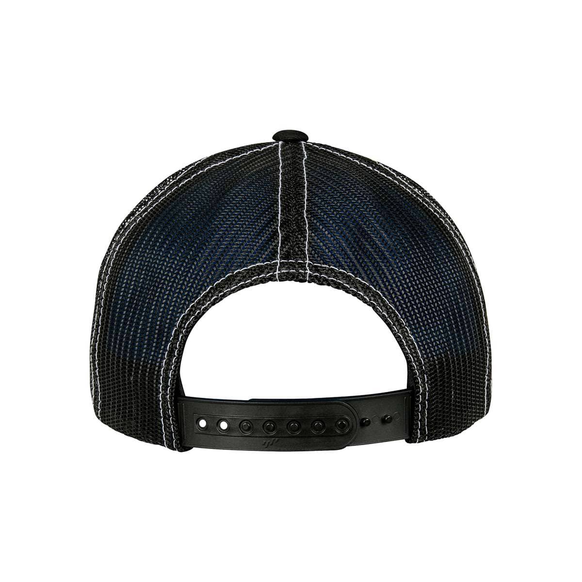 FLEXFIT UNISEX CHECKERBOARD RETRO TRUCKER 6506CB BLACK / WHITE