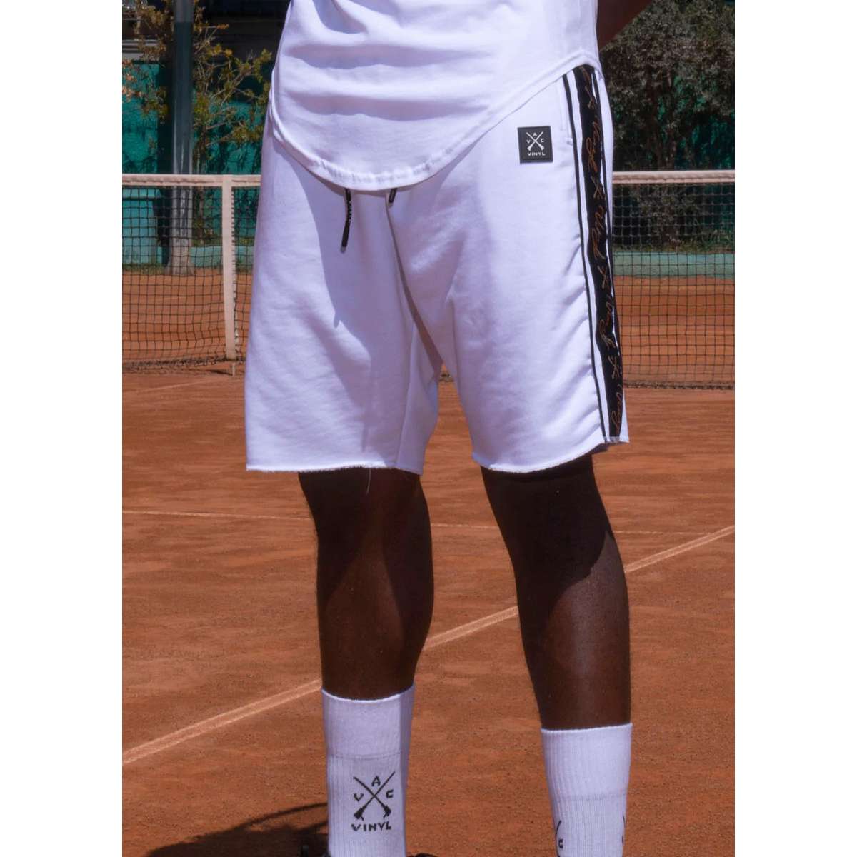 VINYL ART CLOTHING SIGNATUTE TAPE SHORTS 04520-02 - Λευκό - XXL