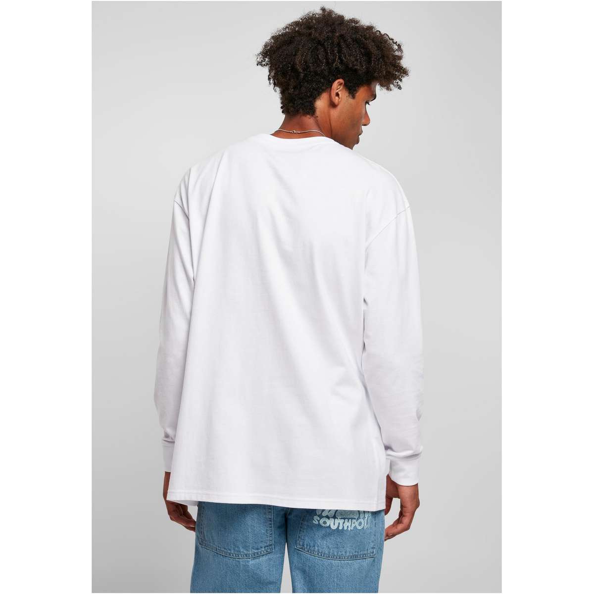 SOUTHPOLE MEN’S REGULAR FIT COTTON COLLEGE LONGSLEEVE SP181 WHITE