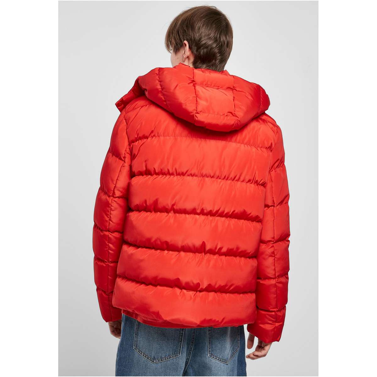 URBAN CLASSICS MEN’S REGULAR FIT POLYESTER HOODED PUFFER JACKET TB1807 HUGERED