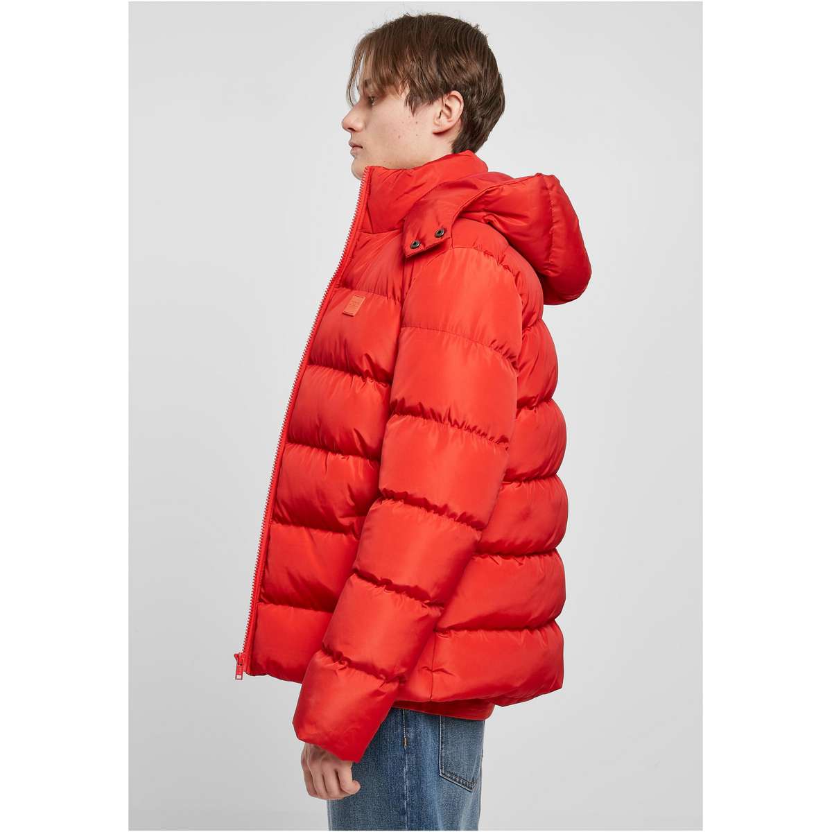 URBAN CLASSICS MEN’S REGULAR FIT POLYESTER HOODED PUFFER JACKET TB1807 HUGERED