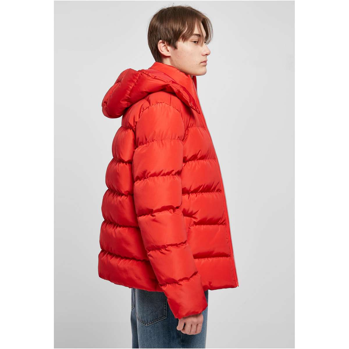 URBAN CLASSICS MEN’S REGULAR FIT POLYESTER HOODED PUFFER JACKET TB1807 HUGERED