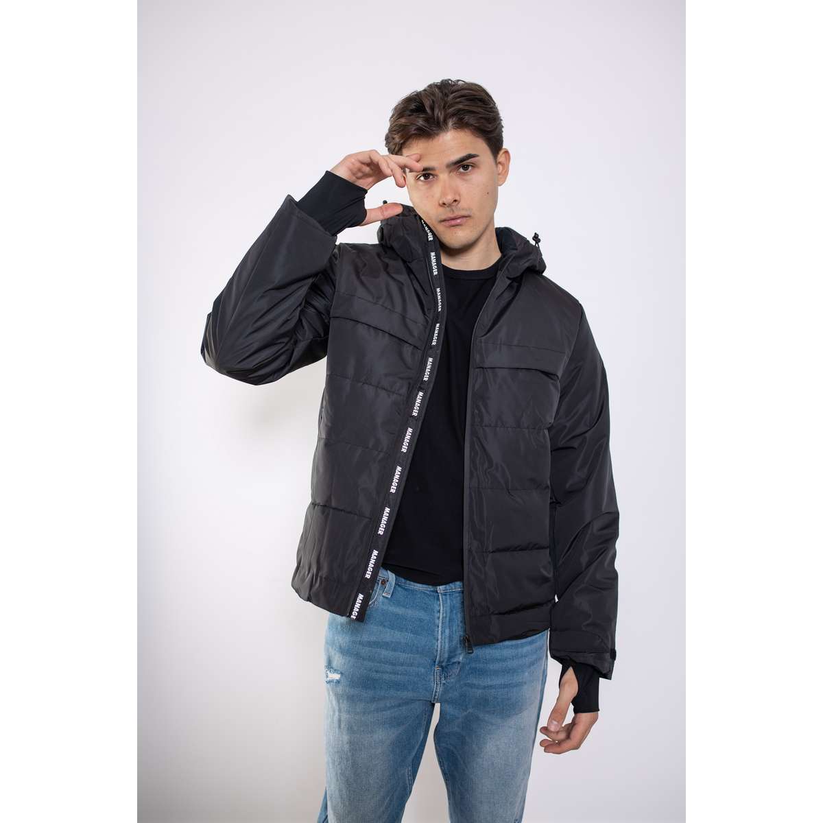 MANAGER MEN’S REGULAR FIT POLYESTER ΧΕΙΜΕΡΙΝΟ ΜΠΟΥΦΑΝ 602 AERIKOS BLACK