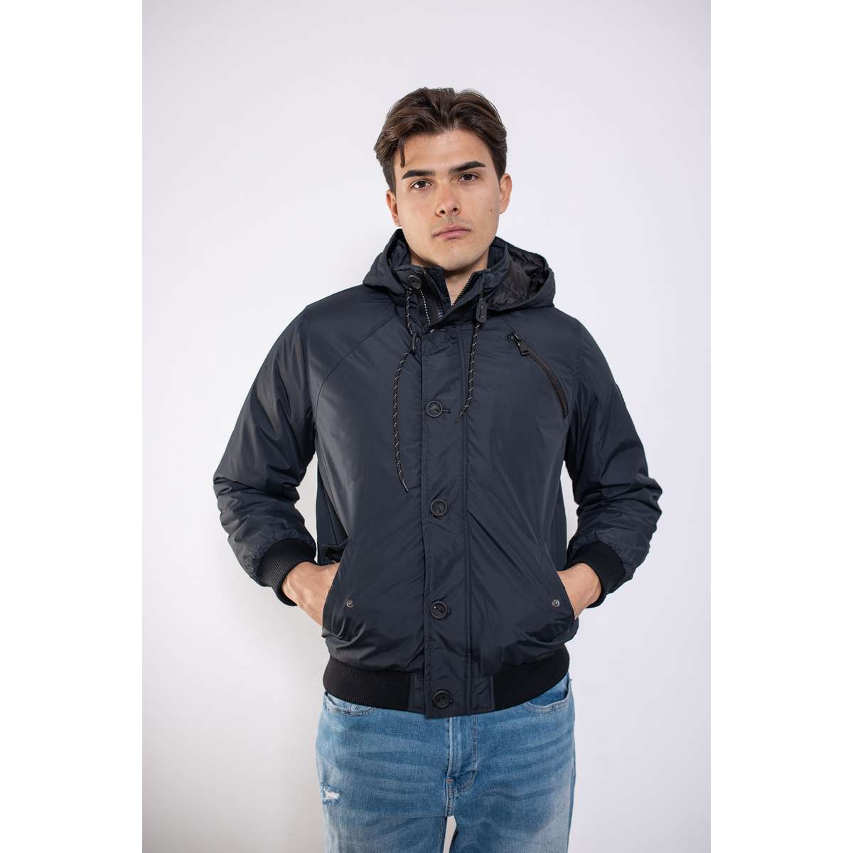 MANAGER MEN’S REGULAR FIT POLYESTER ΧΕΙΜΕΡΙΝΟ ΜΠΟΥΦΑΝ 601 MANOUSOS BLACK