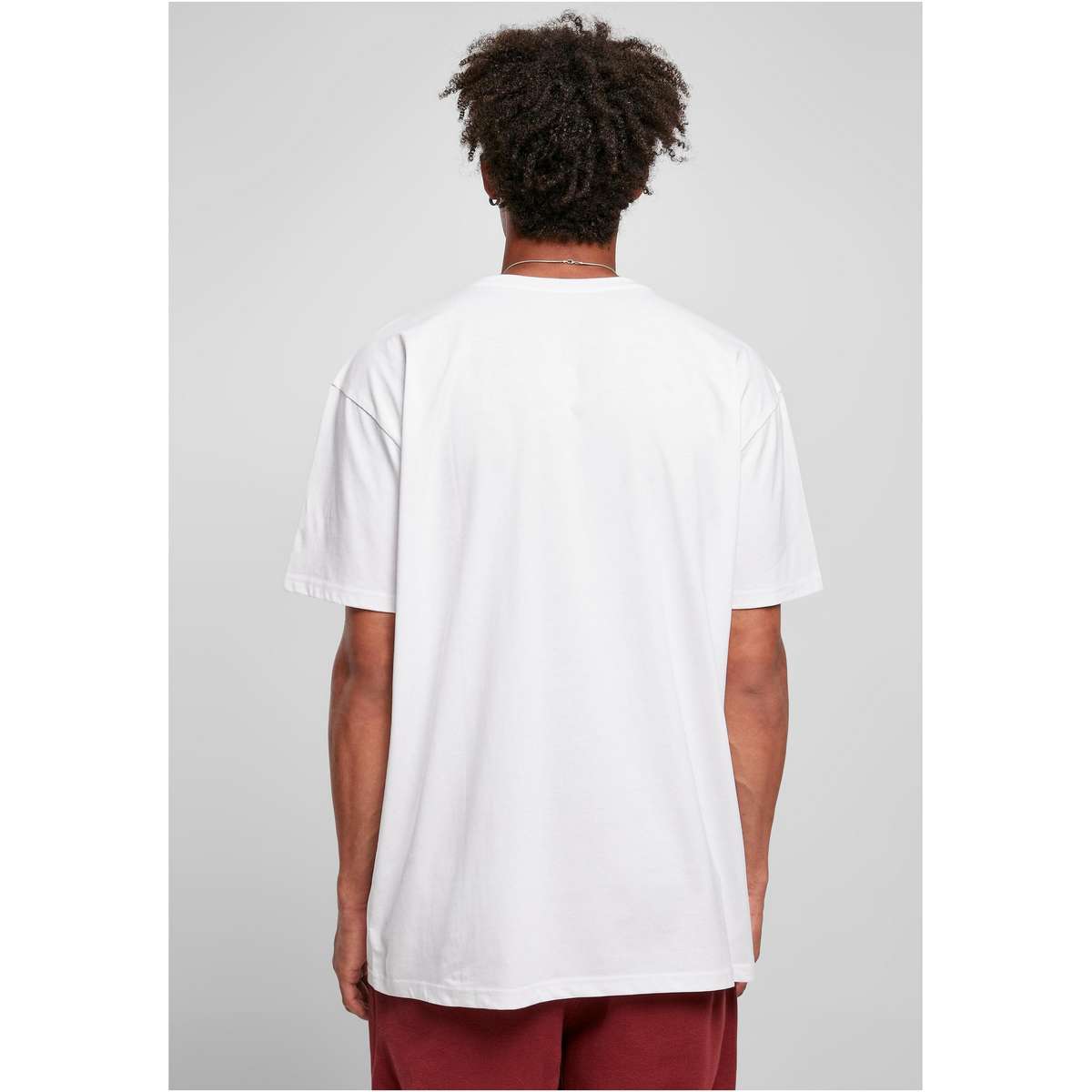 SOUTHPOLE MEN’S OVERSIZE FIT COTTON SQUARE LOGO TEE SP167 WHITE