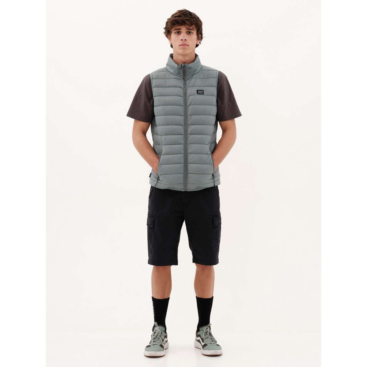 EMERSON MEN’S REGULAR FIT POLYESTER ΕΛΑΦΡΥ ΑΜΑΝΙΚΟ ΜΠΟΥΦΑΝ PUFFER 221.EM10.140 PINE