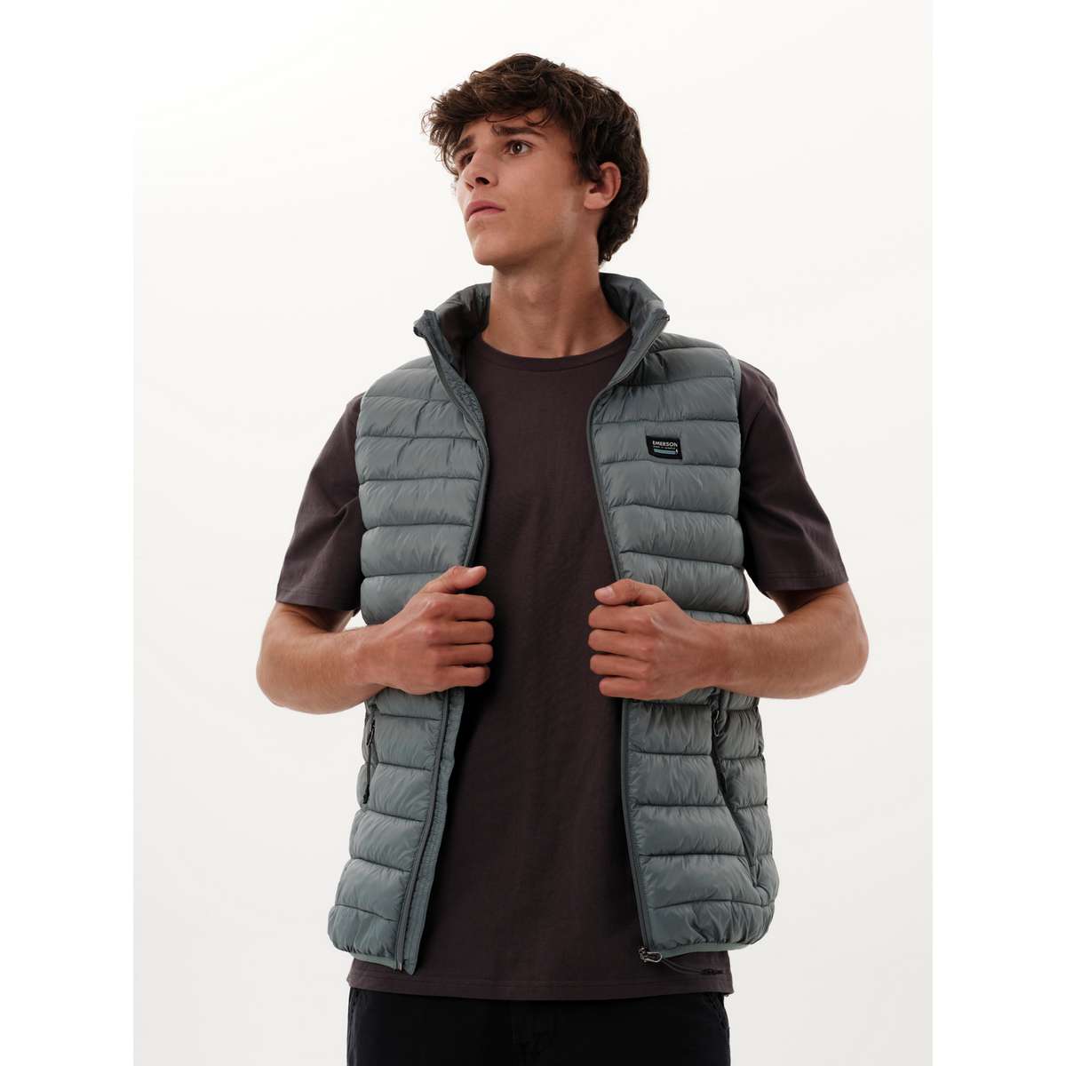 EMERSON MEN’S REGULAR FIT POLYESTER ΕΛΑΦΡΥ ΑΜΑΝΙΚΟ ΜΠΟΥΦΑΝ PUFFER 221.EM10.140 PINE