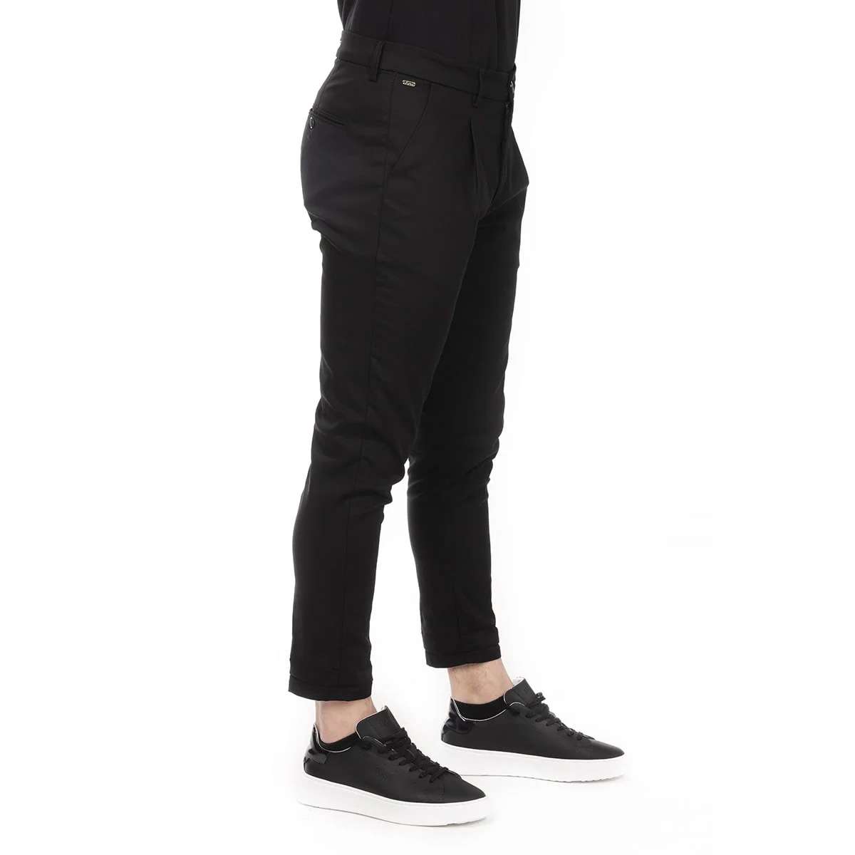 SCINN MEN’S SLIM FIT COTTON ΥΦΑΣΜΑΤΙΝΟ ΠΑΝΤΕΛΟΝΙ MATTEO 123 BLACK