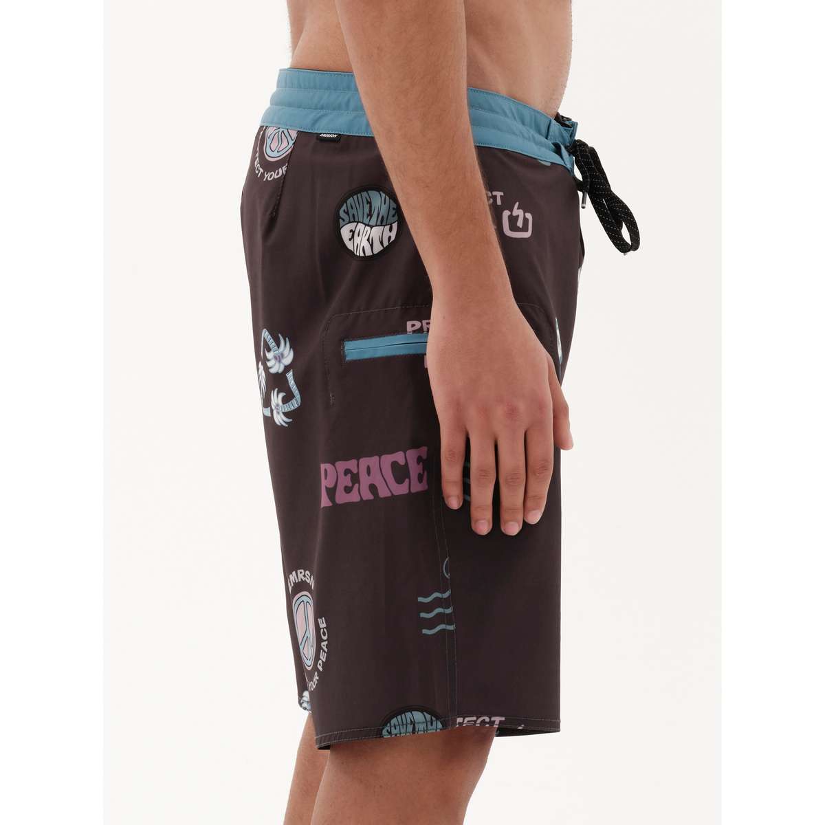 EMERSON ΑΝΔΡΙΚΟ ΕΜΠΡΙΜΕ ΑΝΑΚΥΚΛΩΜΕΝΟ BOARDSHORTS 49cm  - Μαύρο - S