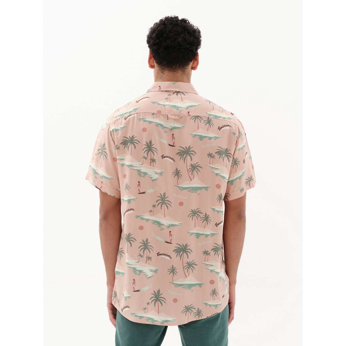 EMERSON ΑΝΔΡΙΚΟ ΚΟΝΤΟΜΑΝΙΚΟ ΠΟΥΚΑΜΙΣΟ ΜΕ ΜΟΤΙΒΟ - Ροζ - S