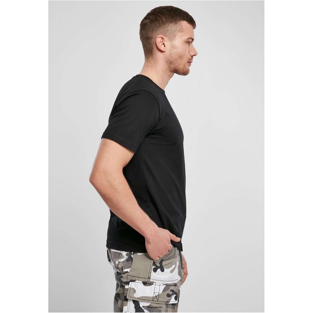 BRANDIT MEN’S REGULAR FIT COTTON TSHIRT BD4200 BLACK