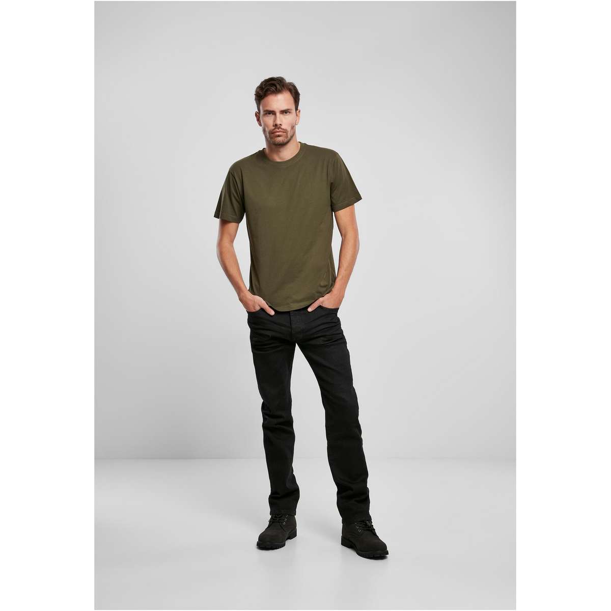 BRANDIT MEN’S REGULAR FIT COTTON T-SHIRT BD4200 OLIVE