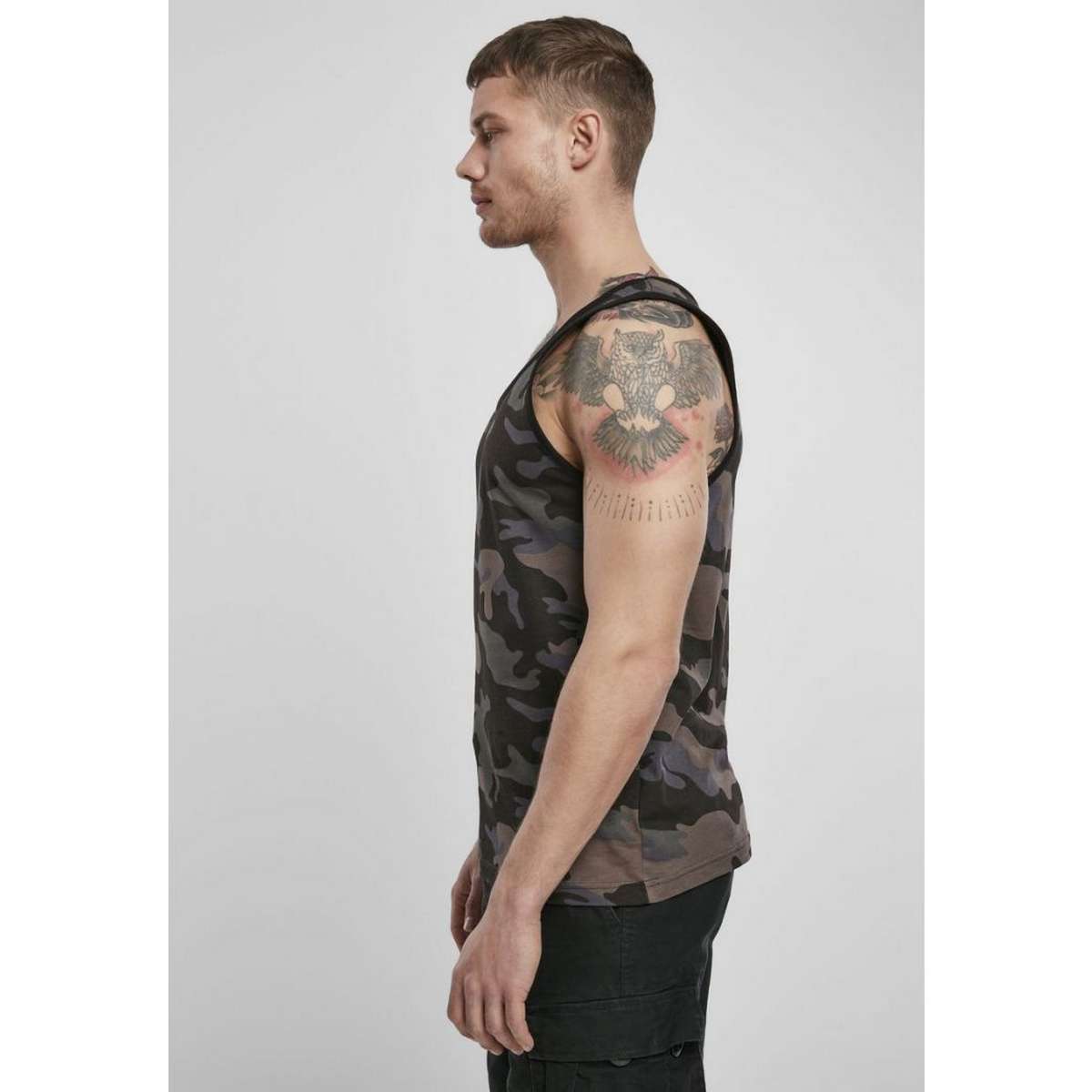 BRANDIT MEN’S REGULAR FIT COTTON TANK TOP BD4210 DARK CAMO