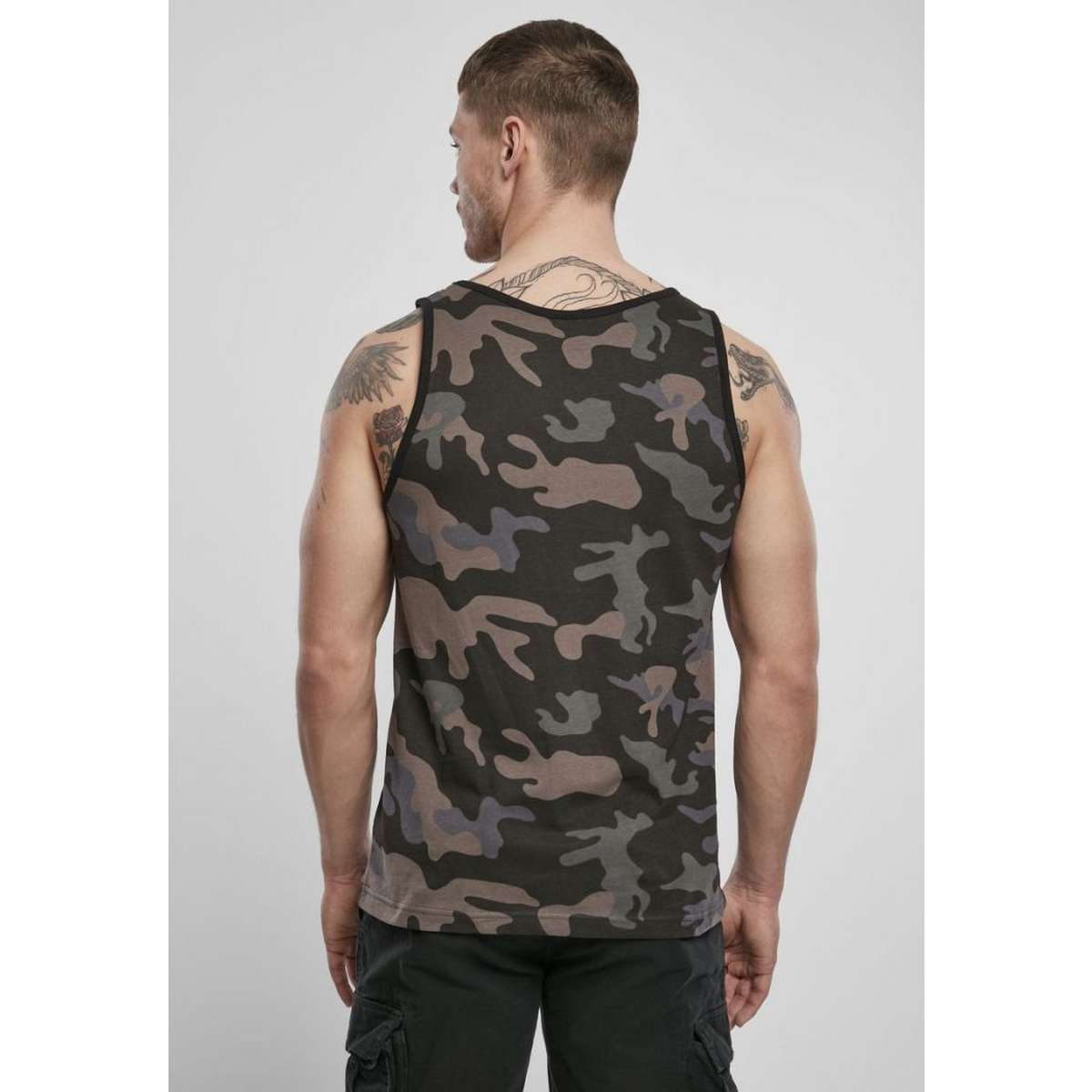BRANDIT MEN’S REGULAR FIT COTTON TANK TOP BD4210 DARK CAMO