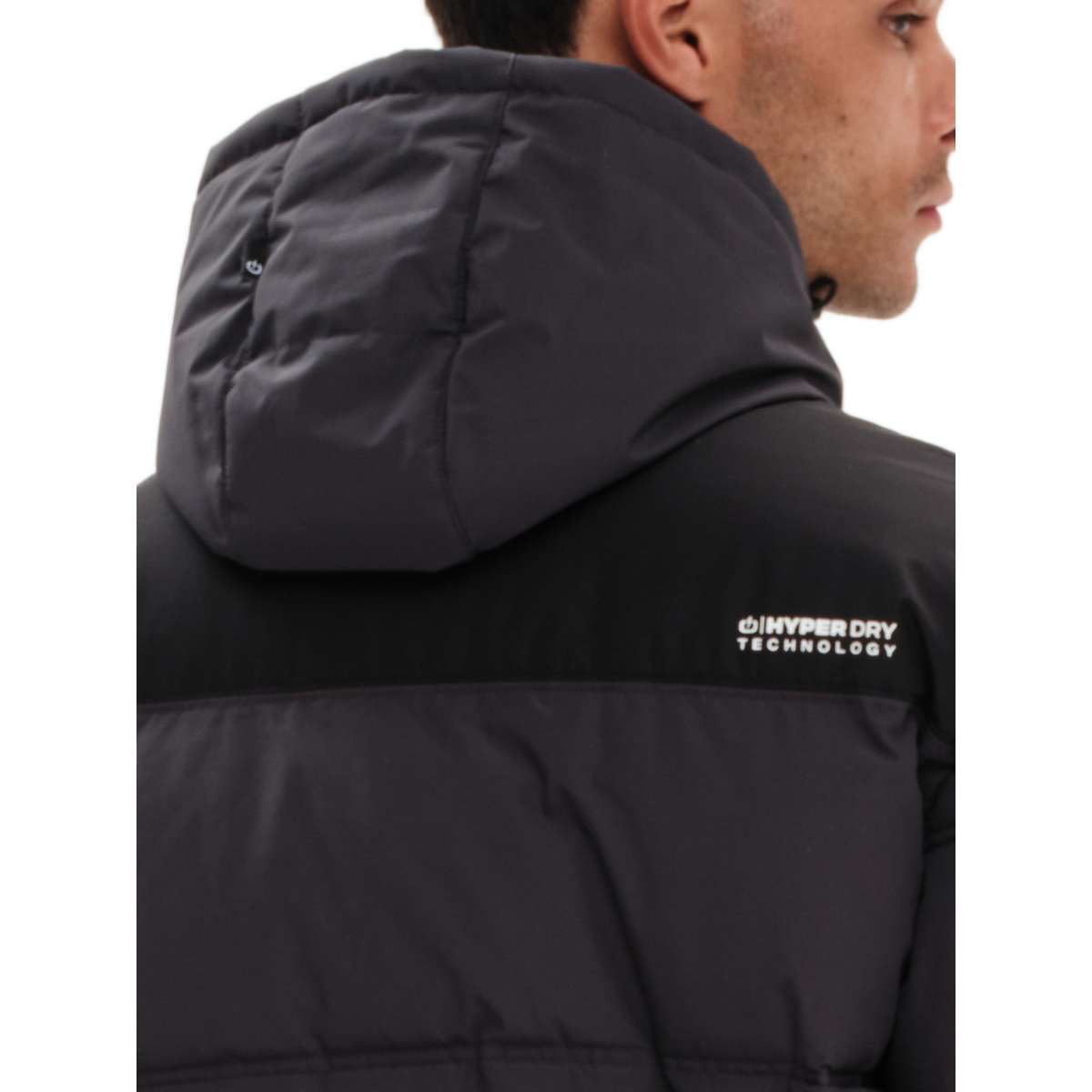EMERSON MEN’S REGULAR FIT POLYESTER ΜΠΟΥΦΑΝ PUFFER ΜΕ ΚΟΥΚΟΥΛΑ 232.EM10.57 EBONY/BLACK