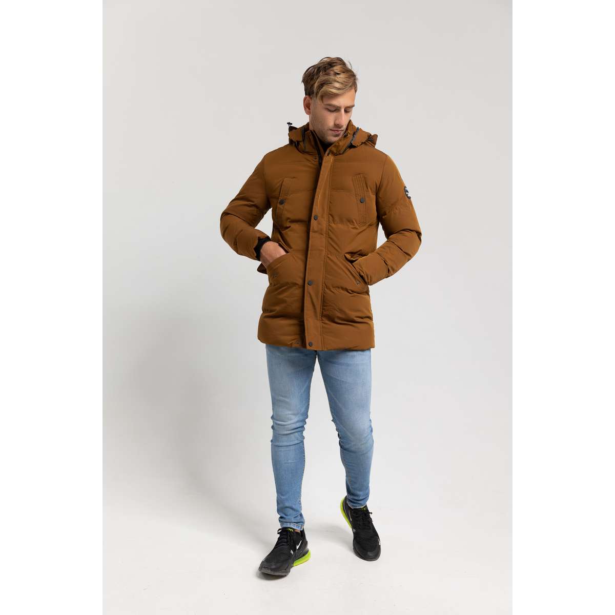MANAGER MEN’S REGULAR FIT POLYESTER ΜΠΟΥΦΑΝ PUFFER BROWN