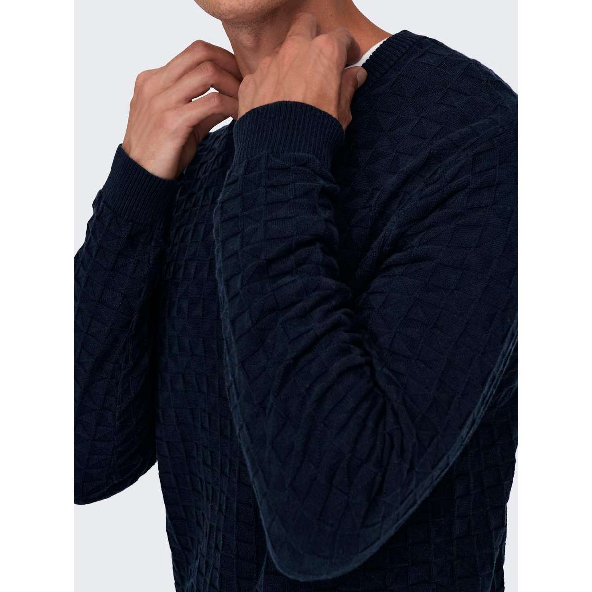 ONLY & SONS CREW NECK PULLOVER 22026559 DARK NAVY - Μπλε - XXL