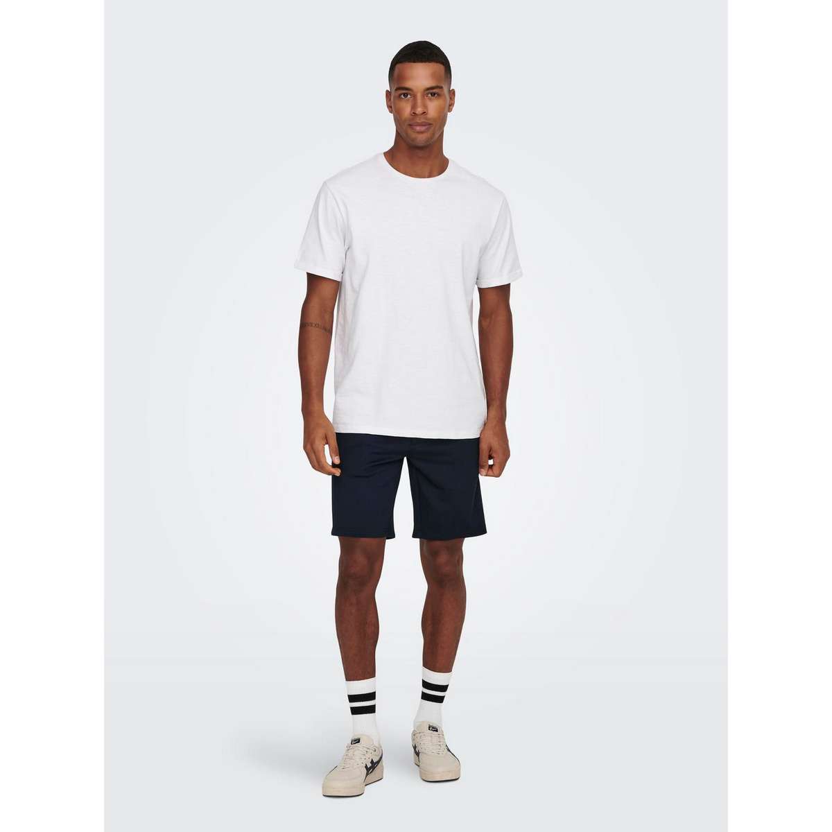 ONLY & SONS MEN’S REGULAR FIT COTTON CHINO SHORTS BLUE 22018667 NIGHT SKY 