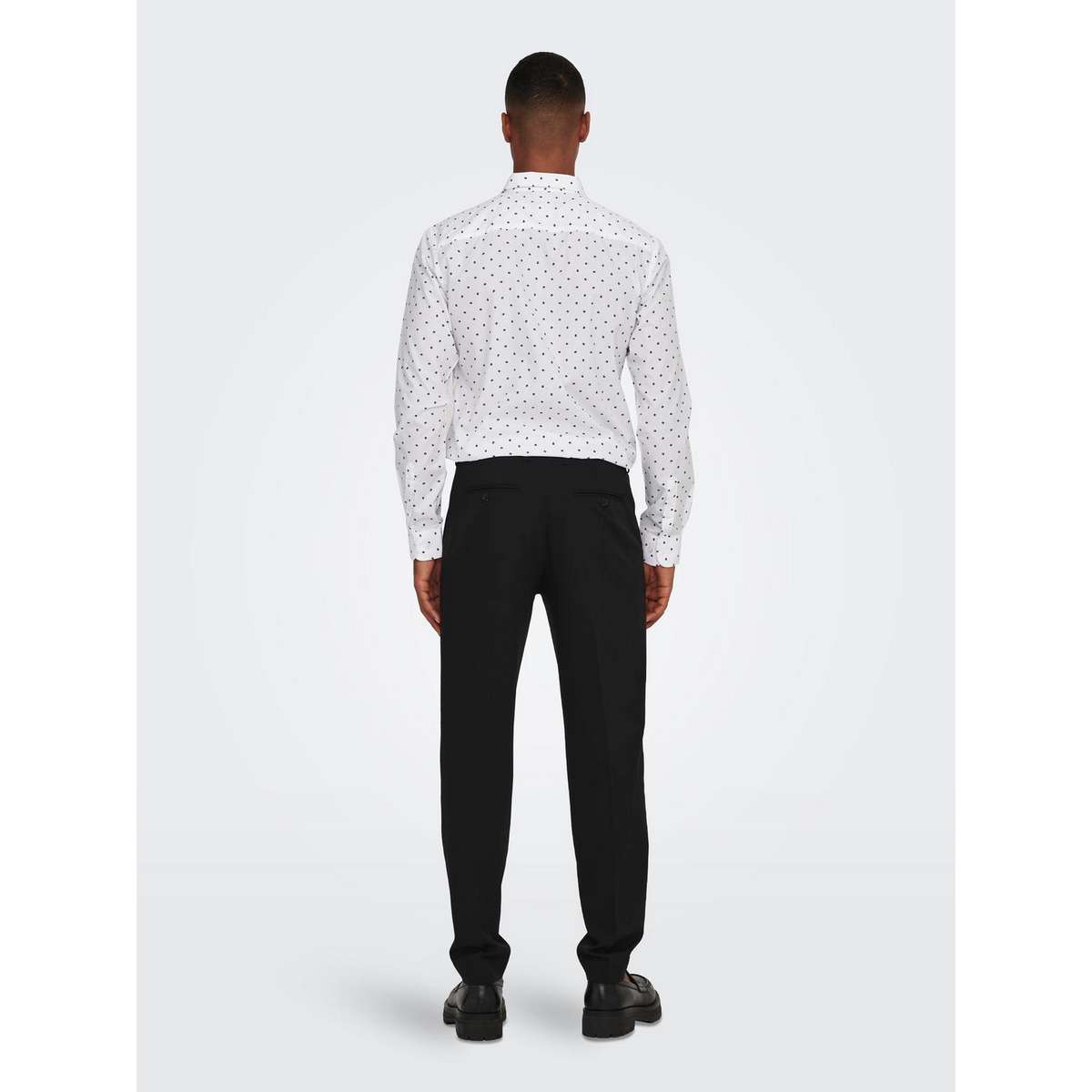 ONLY & SONS SLIM FIT TAILORED TROUSERS 22026271 BLACK - Μαύρο - 52