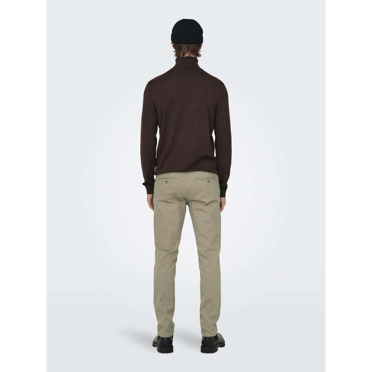 ONLY & SONS PETE LIFE SLIM FIT CHINOS PANT 22027773 CHINCHILLA - Μπεζ - W30 L32