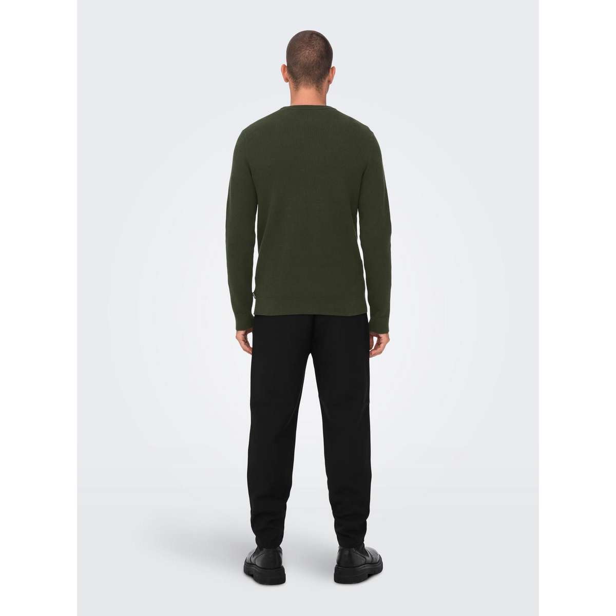 ONLY & SONS MEN΄S REGULAR FIT COTTON CREW NECK PULLOVER 22022855 ROSIN / GREEN