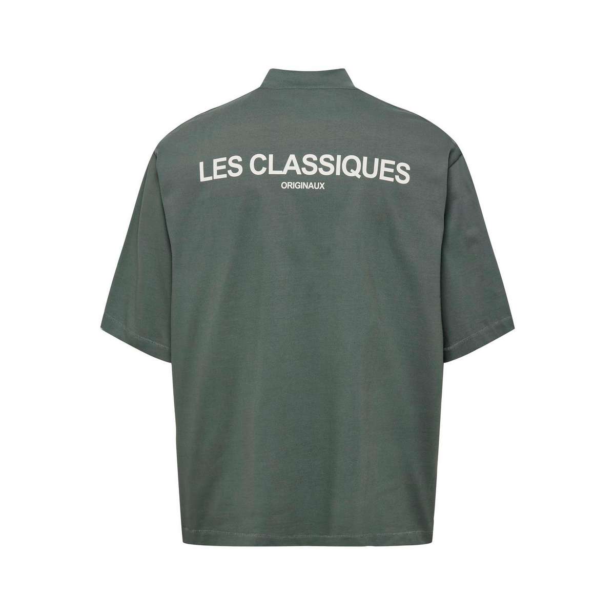 ONLY & SONS CLASSIQUES MEN΄S LOOSE FIT COTTON MOCK NECK SS TEE 22030598 DARK GREEN