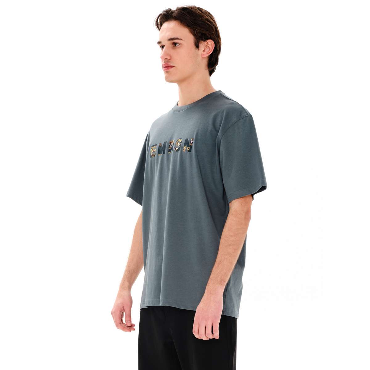 EMERSON MEN΄S REGULAR FIT COTTON LOGO ΚΟΝΤΟΜΑΝΙΚΟ T-SHIRT 241.EM33.55 STONE GREEN - Πετρόλ - L