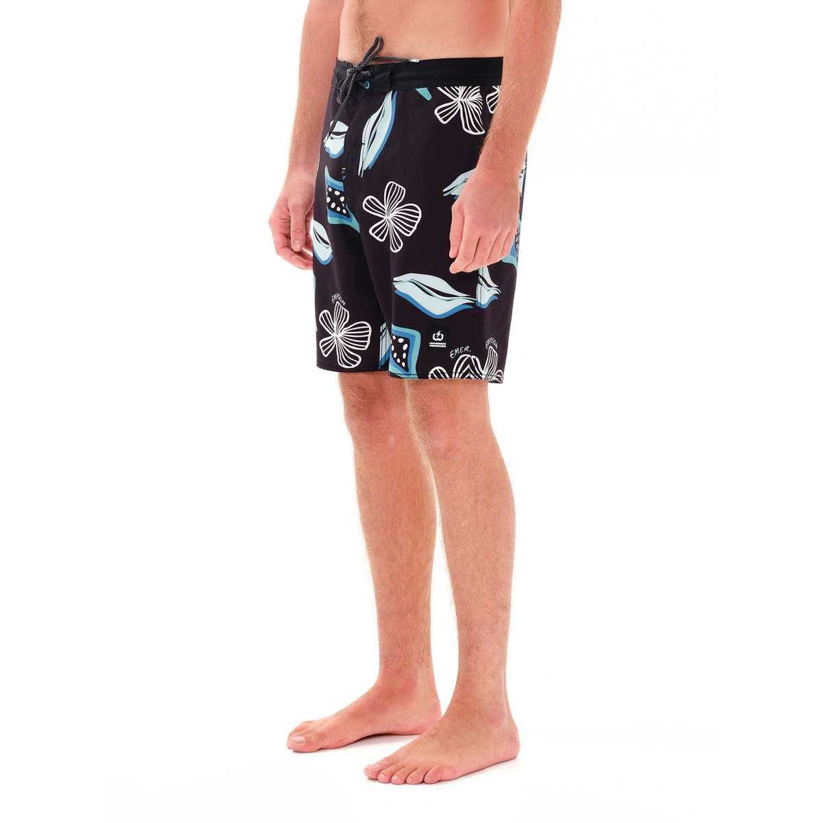 EMERSON MEN΄S REGULAR FIT POLYESTER BOARDSHORTS 49cm BLACK - Μαύρο - L