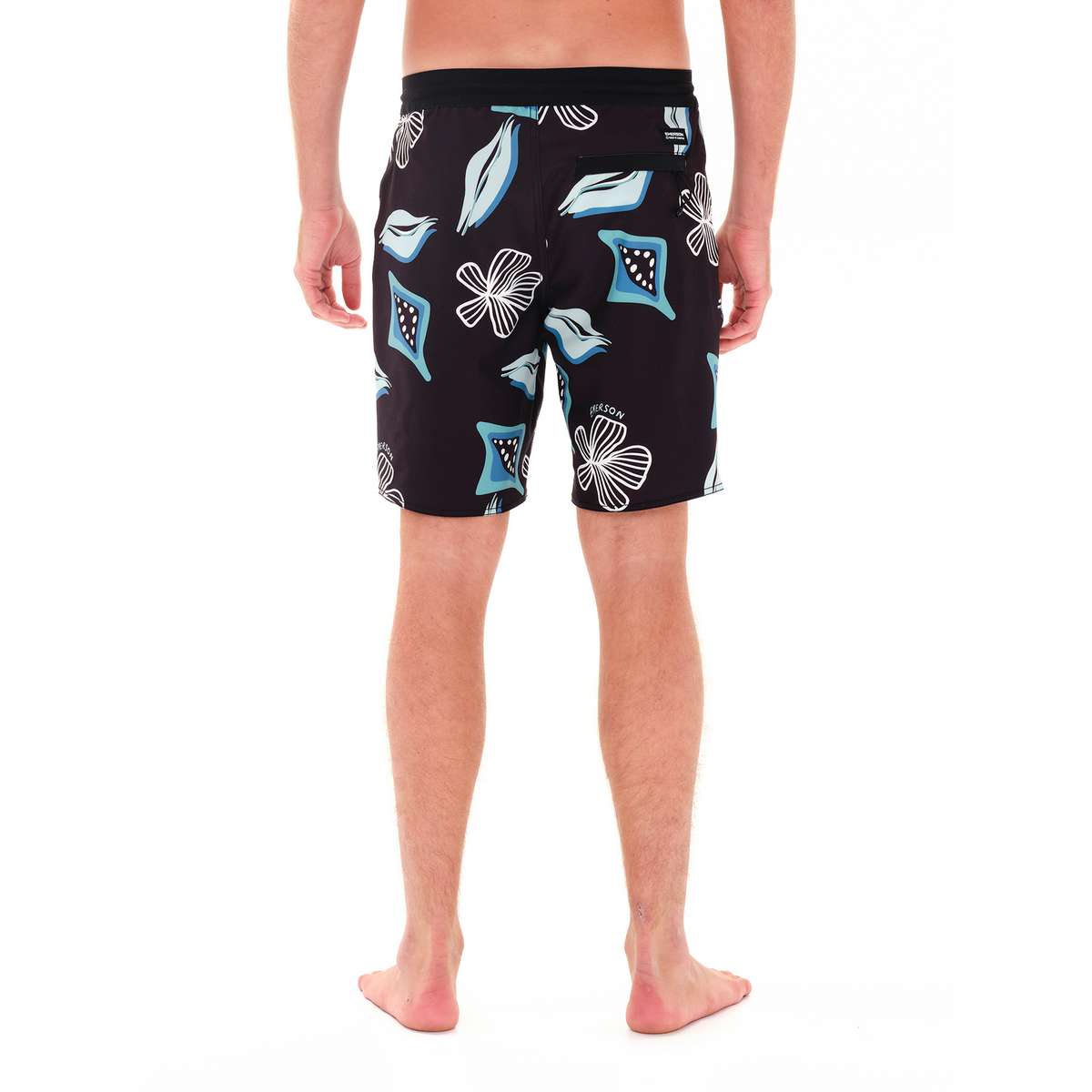 EMERSON MEN΄S REGULAR FIT POLYESTER BOARDSHORTS 49cm BLACK - Μαύρο - L