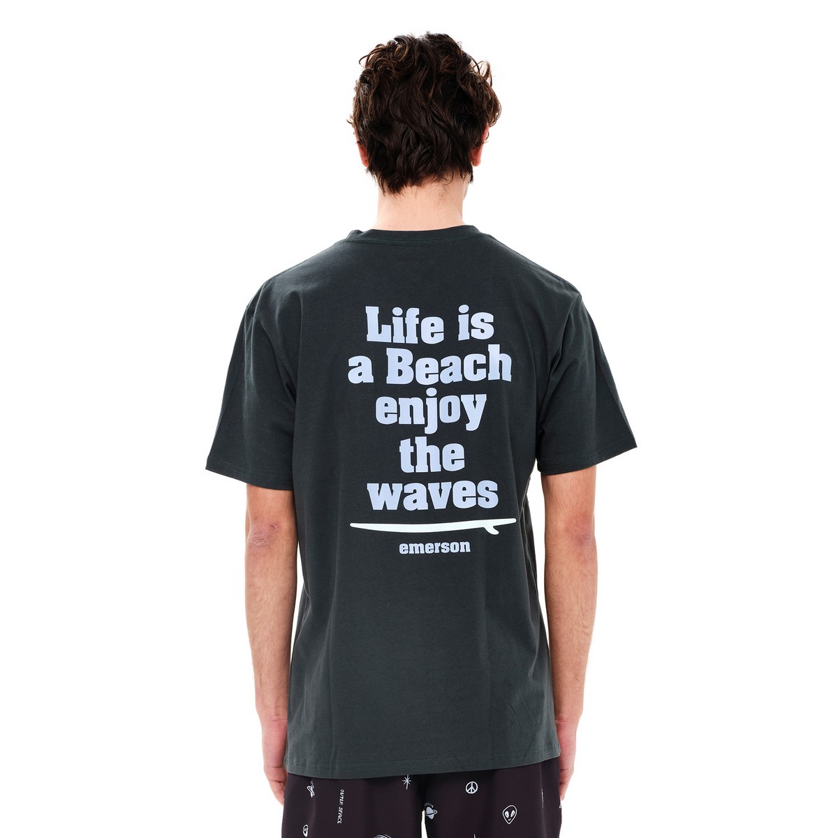 EMERSON MEN΄S REGULAR FIT T-SHIRT ΄΄LIFE IS A BEACH ENJOY THE WAVES΄΄