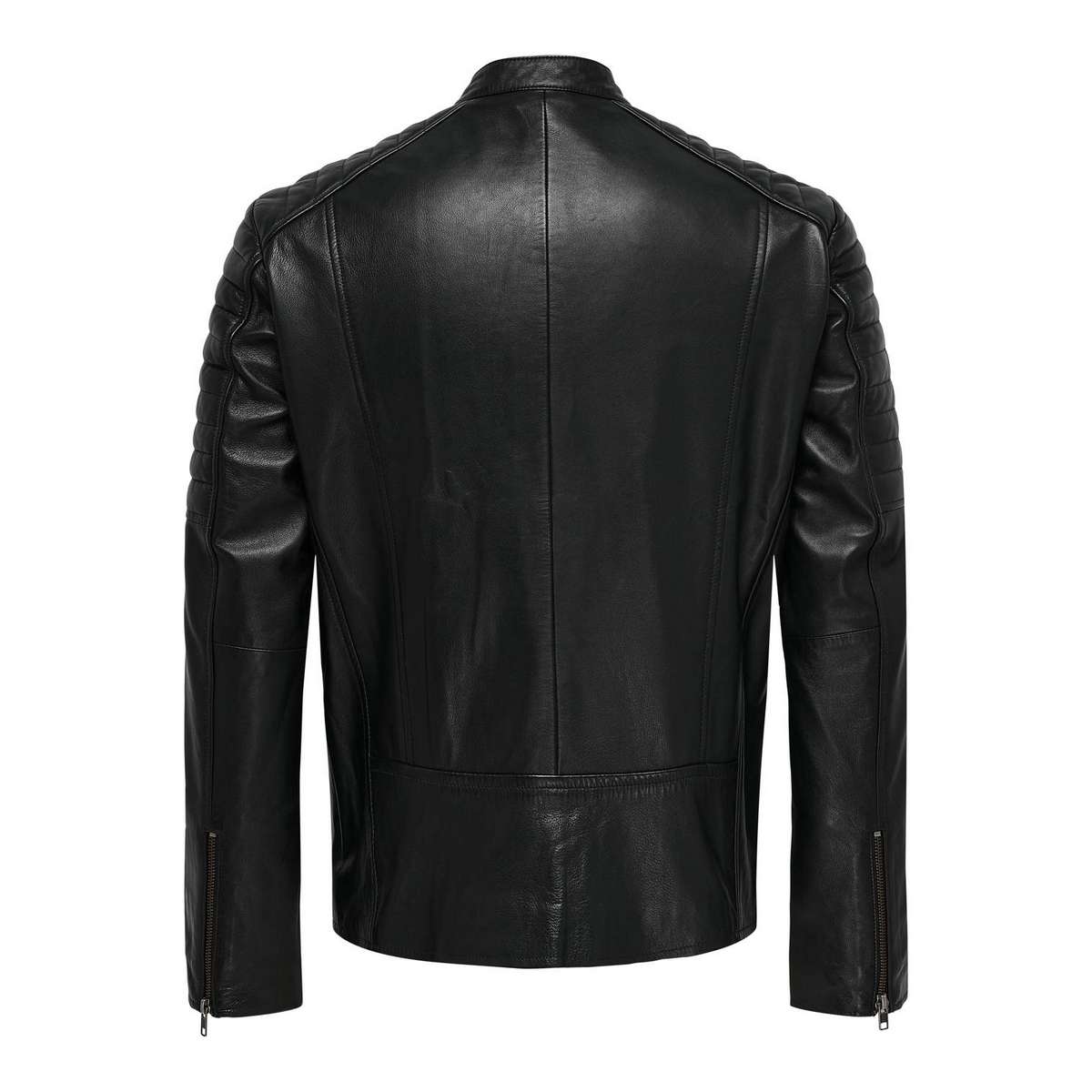 ONLY & SONS MEN΄S REGULAR FIT LEATHER JACKET 22029200 BLACK