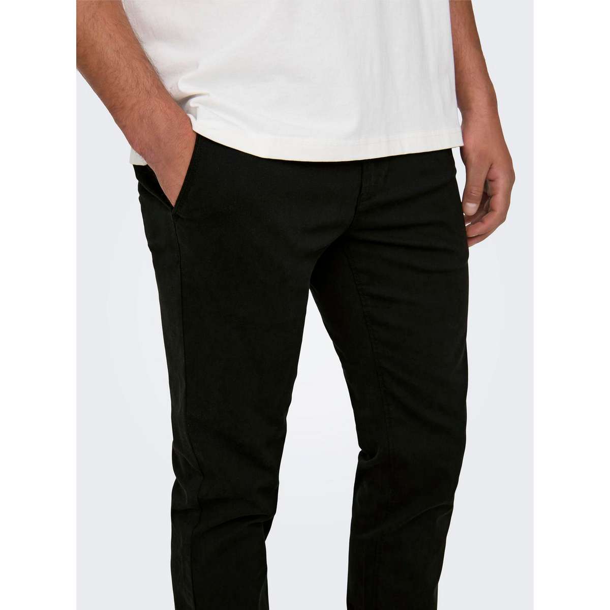  ONLY AND SONS MEN΄S SLIM FIT COTTON MARK LUCA LIFE 0032 PANT NOOS 22028144 BLACK