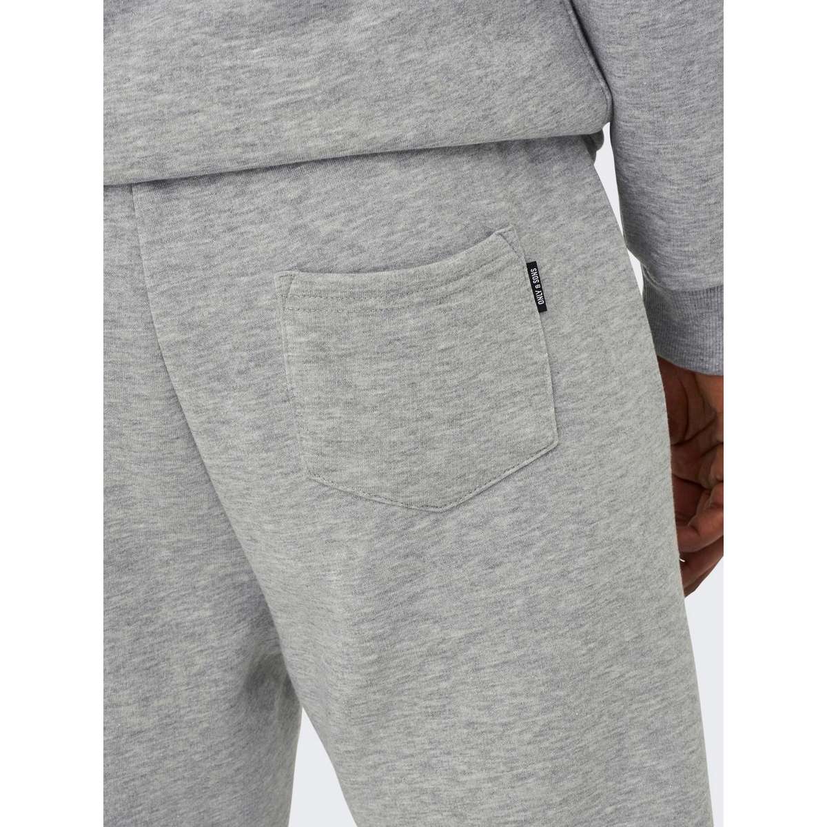 ONLY & SONS MEN΄S REGULAR FIT COTTON SWEATPANTS 22018686 GREY / LIGHT GREY MELANGE