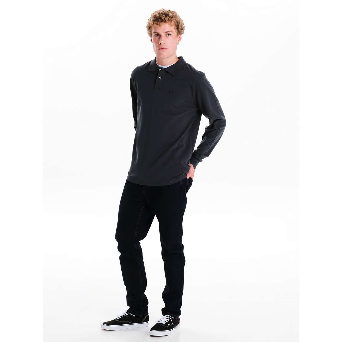 EMERSON MEN΄S REGULAR FIT COTTON LONGSLEEVES POLO FOREST