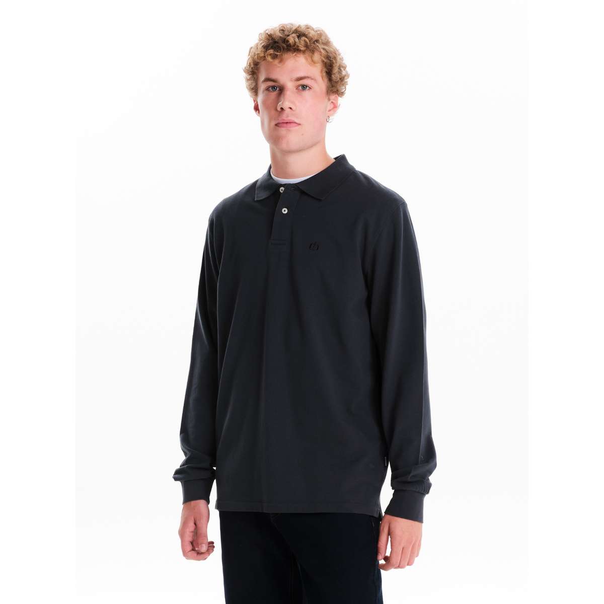 EMERSON MEN΄S REGULAR FIT COTTON LONGSLEEVES POLO NAVY BLUE