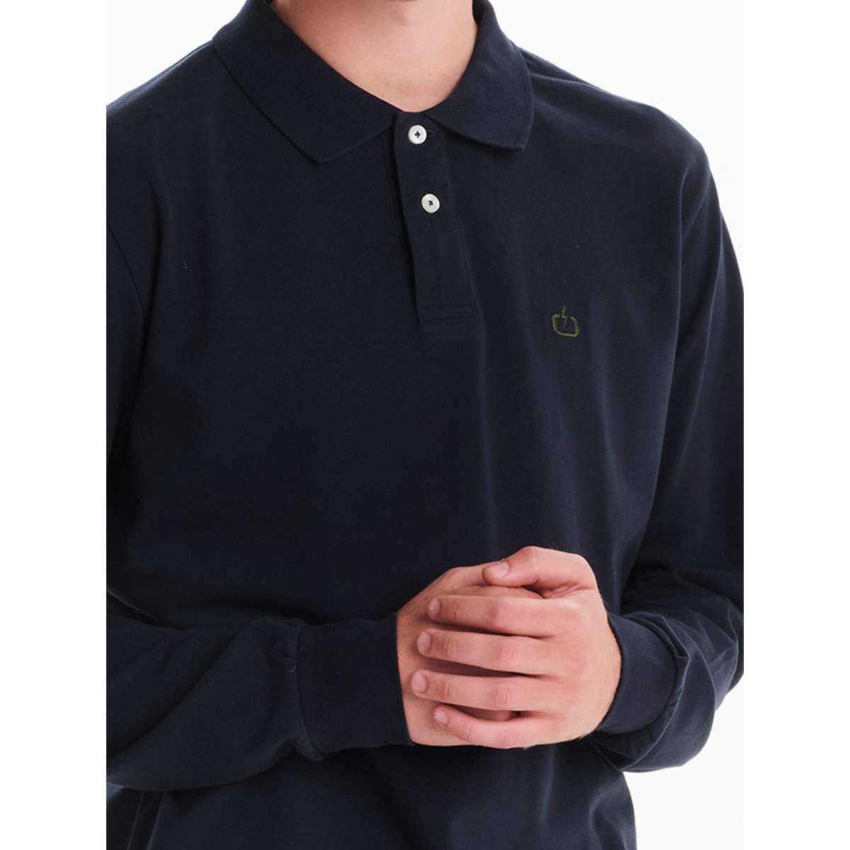 EMERSON MEN΄S REGULAR FIT COTTON LONGSLEEVES POLO NAVY BLUE