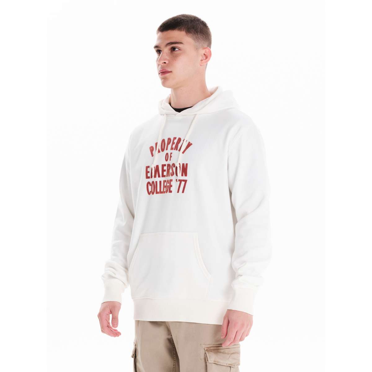 EMERSON MEN΄S REGULAR FIT COTTON SWEATSHIRT HOODIE 242.EM20.26 OFF WHITE