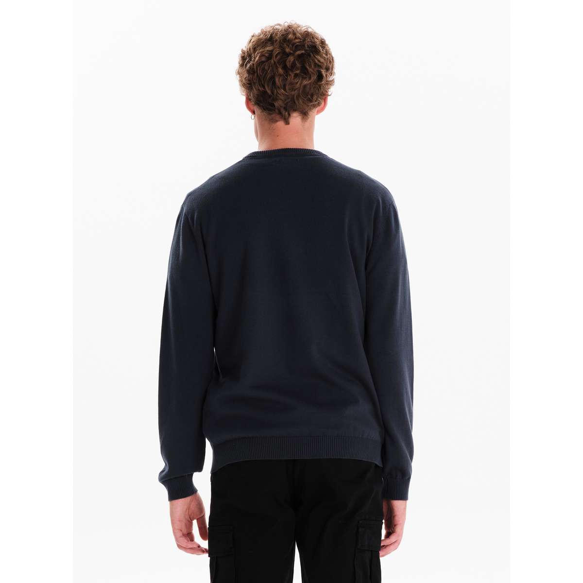 EMERSON MEN’S REGULAR FIT COTTON KNIT SWEATER 242.EM70.90 PETROL - Πετρόλ - XL