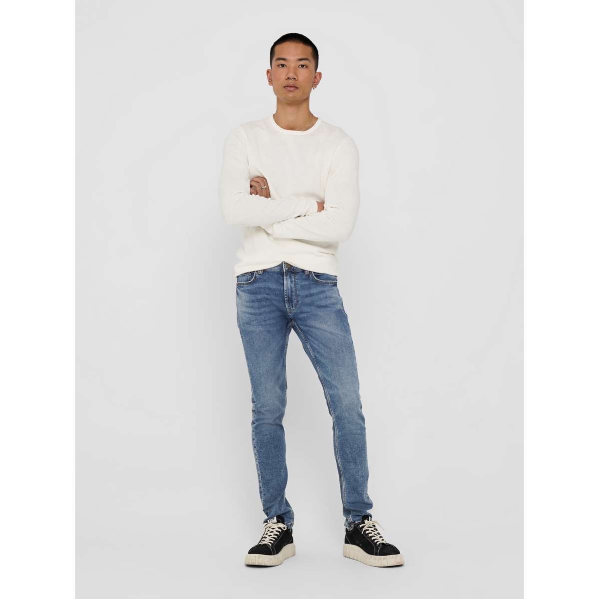 ONLY & SONS MEN΄S LOOM SLIM FIT COTTON JEANS 22018653 BLUE DENIM