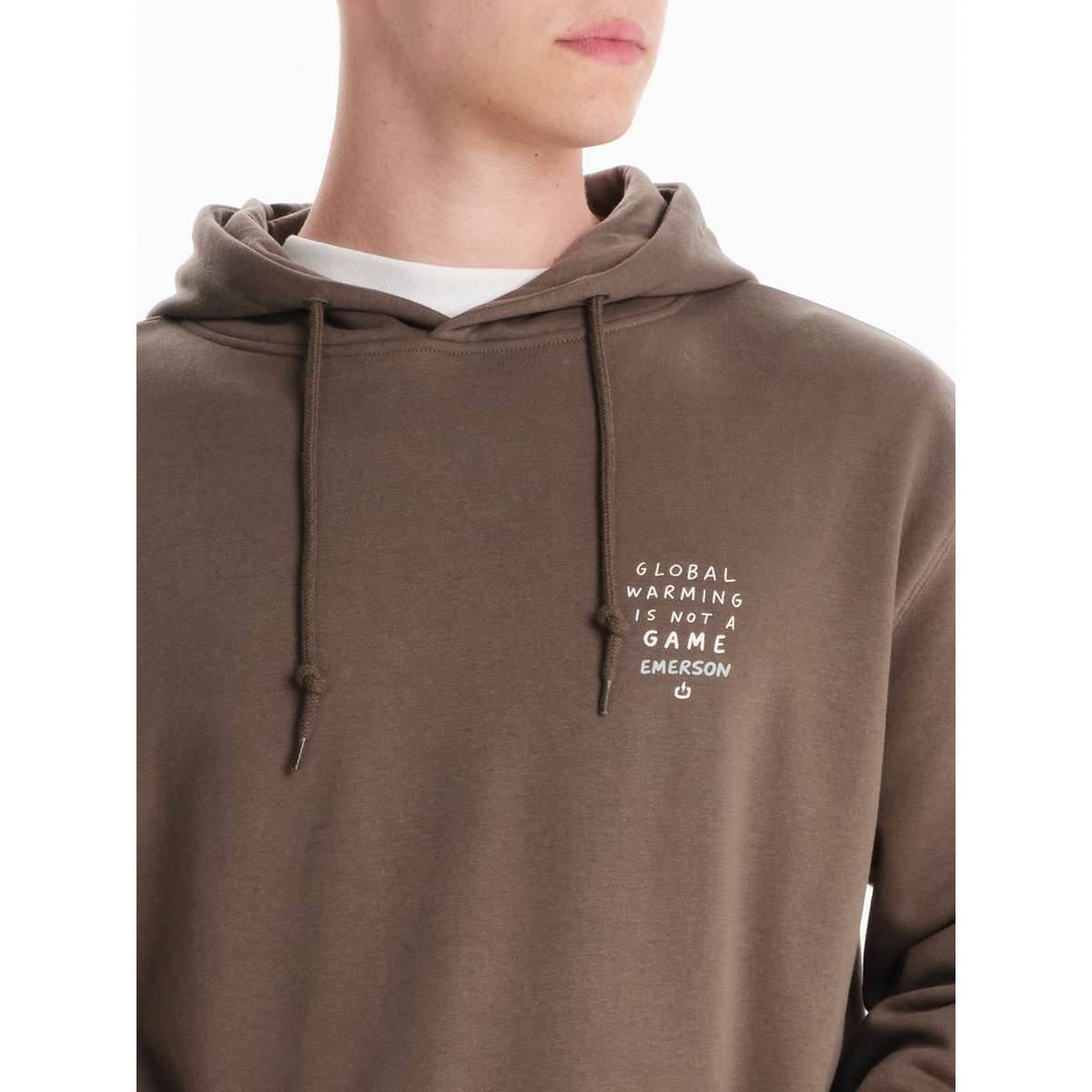 EMERSON MEN΄S REGULAR FIT COTTON LOGO SWEATSHIRT HOODIE 242.EM20.23 OLIVE GREEN