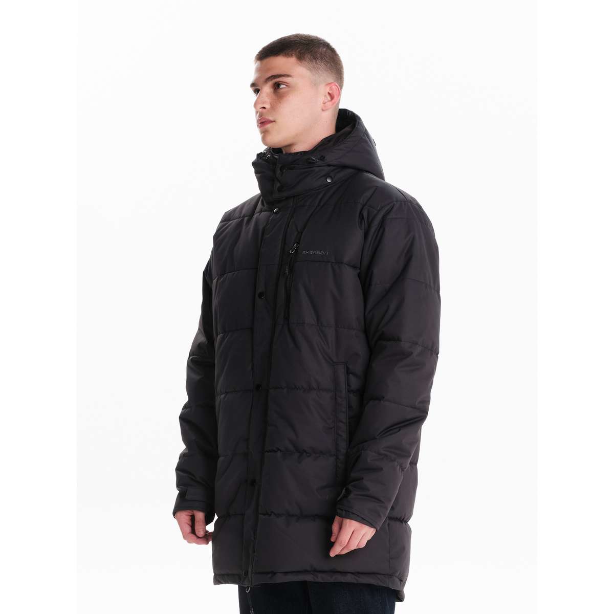EMERSON MEN΄S REGULAR FIT POLYESTER HOODED PUFFER JACKET 242.EM10.68 BLACK